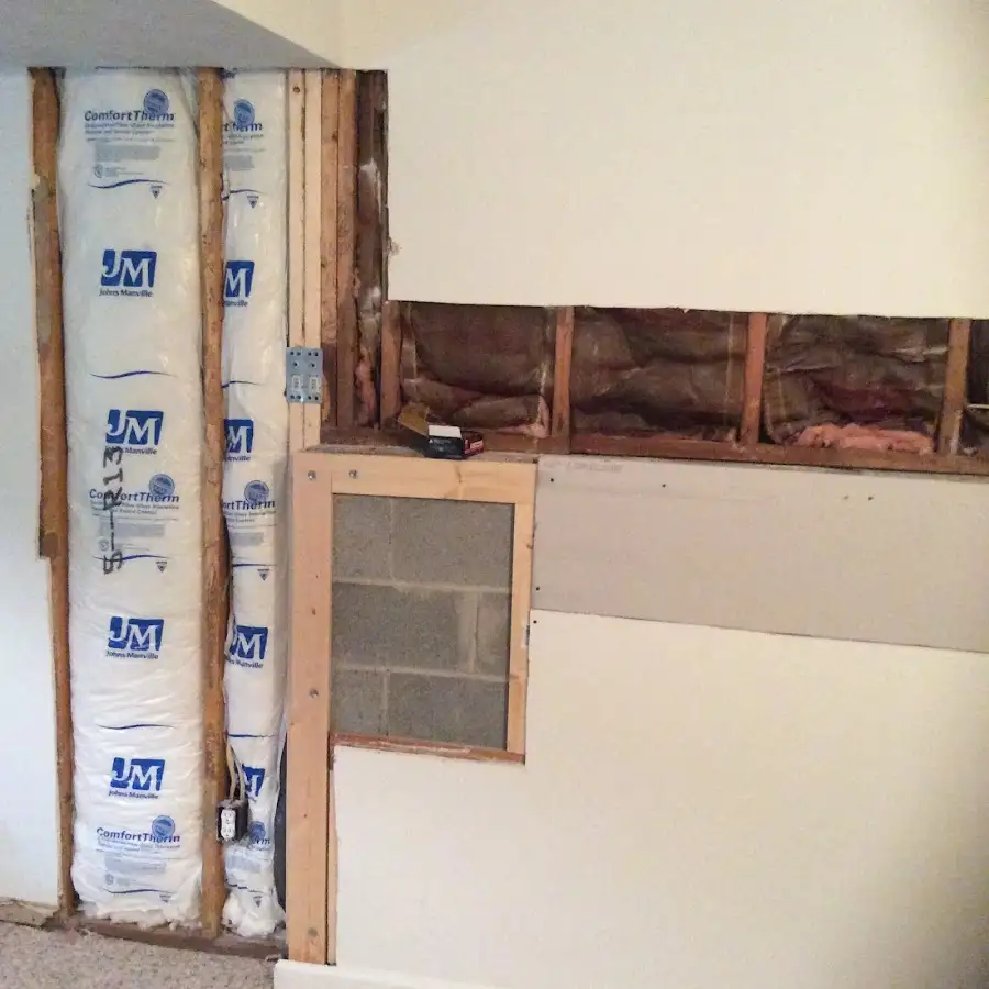 Wall insulation replacement during Contents Cleaning & Restoration in Maryville